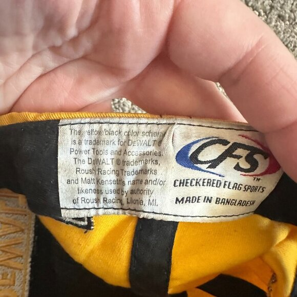 Matt Kenseth #17 NASCAR Checkered Flag Roush Fenway Racing‎ Black Adjustable Hat - Picture 3 of 8